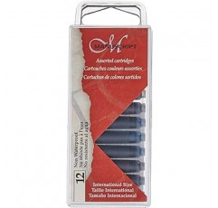 Manuscript Calligraphy Cartridge 12/Pkg - 블랙, 블루, 세피아