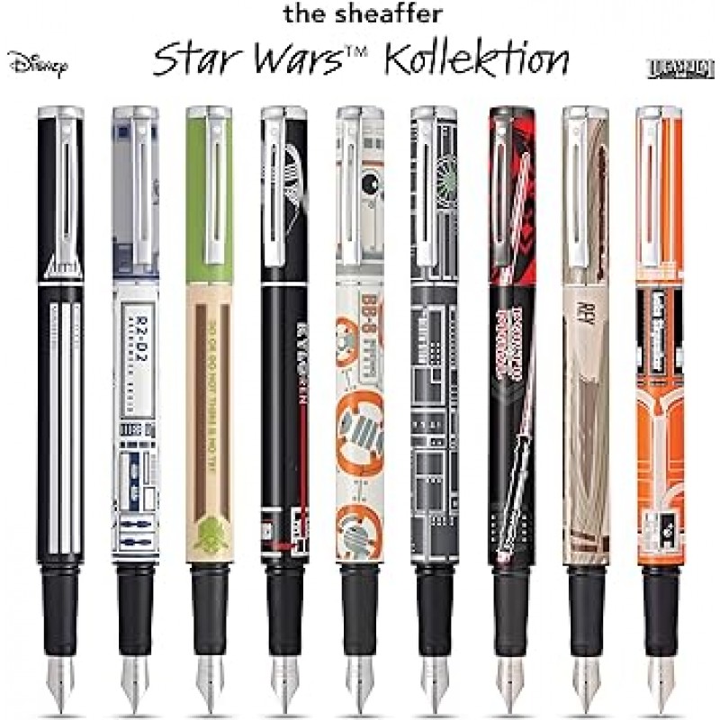 Sheaffer 팝 스타워즈 데스 스타 만년필, 크롬 트림, 미디엄 펜촉