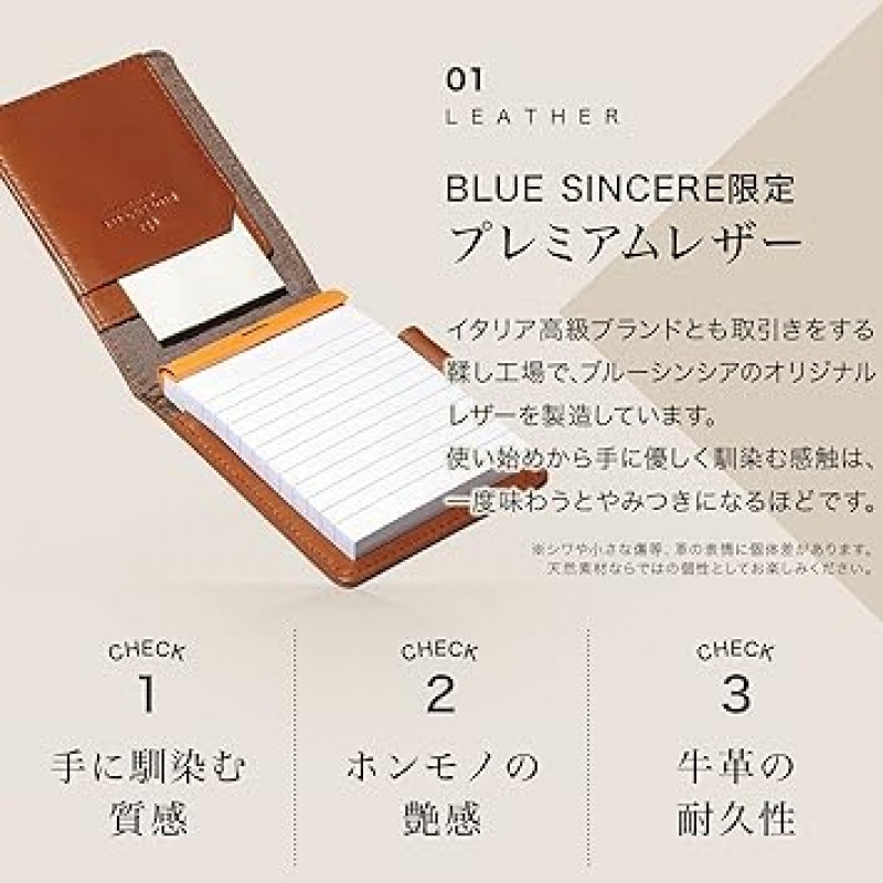 BLUE SINCERE 로디카 11 RD1 로디카 커버 11호 가죽 세로형 메모장, 카드 포켓이 있는 펜 홀더, 베지터블 태닝 타닌, 천연 가죽, 프리미엄 가죽/로디카 11(로얄 블랙)