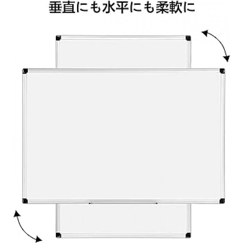 Putenahoto Perforated Free Mount Whiteboard, Wall Hanging, Magnetic Compatible, 알루미늄 프레임 Whiteboard, 메모 보드, 다양한 크기 옵션, 탈부착이 용이함, 도구 필요 없음, 벽을 손상시키지 않음, 다양한 벽에 적합, 유리, 세라믹, 90 x 120cm(35.4 x 47.2인치)(특허 출원 중)