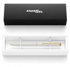 Pentel BLN2005PW-AGG EnerGel 잉크 볼펜, 필로그래피, 파스텔, 펄 화이트, 0.02인치(0.5mm), 선물 상자