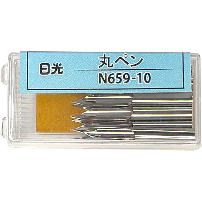 Tachikawa Pin Seisakusho N659-10 Nikko Nib, Round Pen, Pack of 10