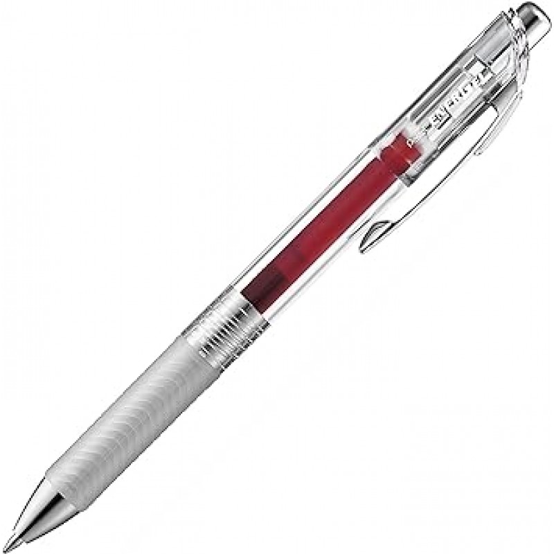 Pentel BL77TL-BG EnerGel 잉크 볼펜, 0.03인치(0.7mm), 버건디, 10개