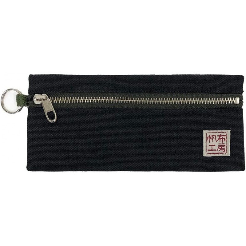 Canvas Workshop 3J34 Pencil Case, Canvas Pen Case, Pencil Case, Pouch, Kurashiki Canvas, Made in Japan, Black