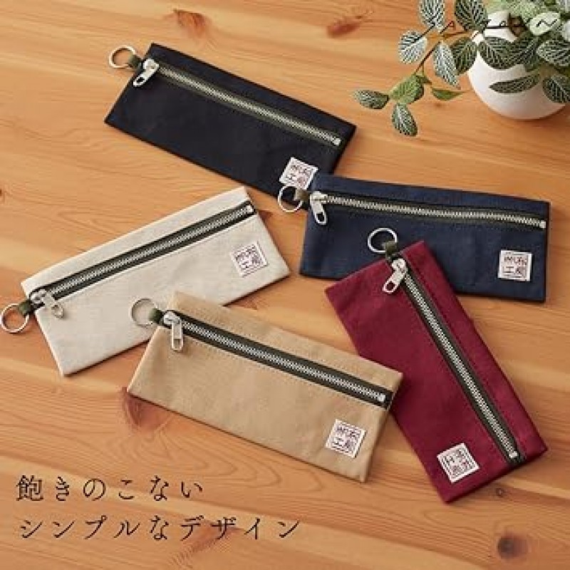 Canvas Workshop 3J34 Pencil Case, Canvas Pen Case, Pencil Case, Pouch, Kurashiki Canvas, Made in Japan, Black