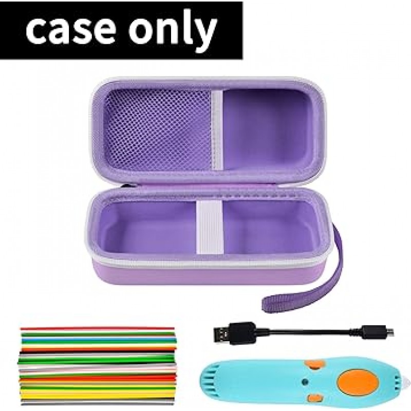 GWCASE 케이스 3Doodler Start+ Essentials 대응 3D 펜 세트 어린이용 3D 펜 수납 주최자 캐리 홀더 3D 프린트 펜용 플라스틱 리필 블리스터(박스만) 퍼플