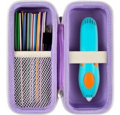 GWCASE 케이스 3Doodler Start+ Essentials 대응 3D 펜 세트 어린이용 3D 펜 수납 주최자 캐리 홀더 3D 프린트 펜용 플라스틱 리필 블리스터(박스만) 퍼플