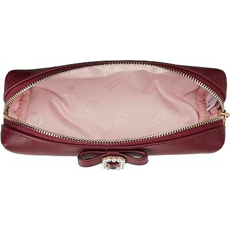 Maison de Fleur 8A23FTJ0100 펜 케이스, 진주 비쥬 합성 피혁 리본 펜 케이스