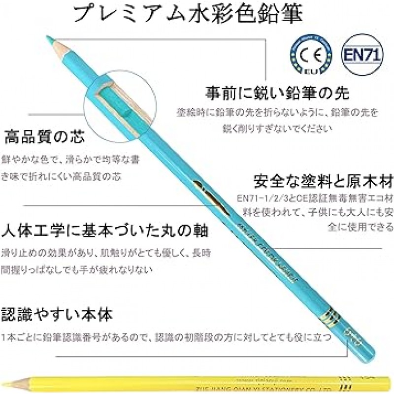 Roleness 색연필, 120색, 어린이 및 성인을 위한 수성 그림책, 색연필 세트, 수채화 연필, 전문가용 소프트 심, 수용성 색연필, 워터 브러시 및 샤프너 포함 선물