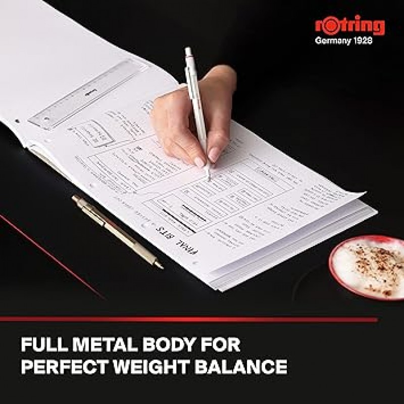 ROTRING 2183911 600 유성 볼펜, 중형, 중형, 개폐식, 명품브랜드, 선물용, 골드