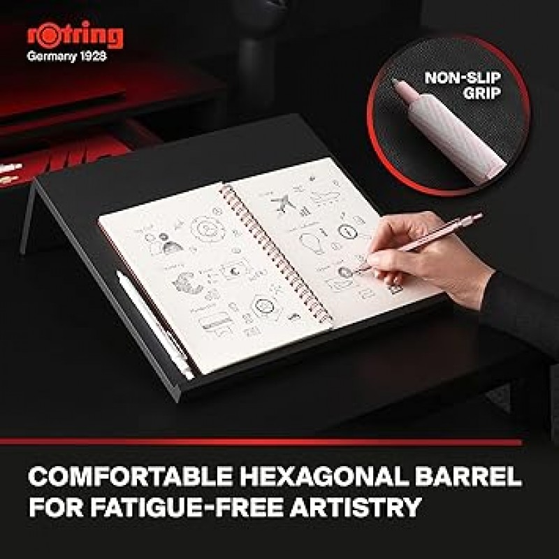 ROTRING 2183911 600 유성 볼펜, 중형, 중형, 개폐식, 명품브랜드, 선물용, 골드