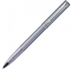 Parker CT 2159780Z 공식 벡터 XL, 롤러볼, M, 미디엄 포인트, 럭셔리 브랜드, 메탈릭 실버 블루