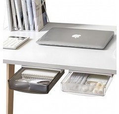 Boxalls Under Desk Storage Box, 개조서랍, 미니, 소품, 수납정리, 히든서랍, 책상밑, 소품, 접착서랍, 양면테이프포함, 블랙, 1개