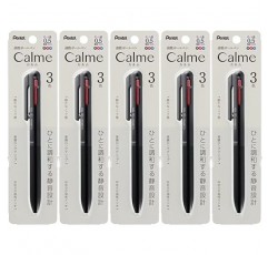 펜텔 XBXAC35A 삼색 볼펜, Calme, 0.5mm, 블랙, 펜 5개