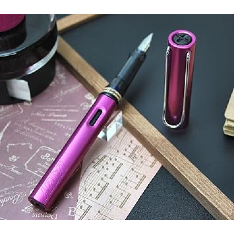 LAMY L99-F 만년필, F, 파인 포인트, 얼스터, 바이브런트 핑크, 이중 사용, 한정판