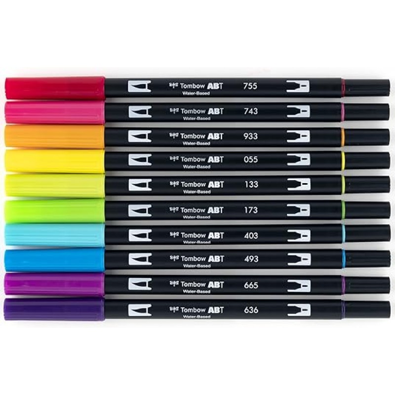 Tombow Dual Brush Pens 10/Pkg – 브라이트(병행수입품)