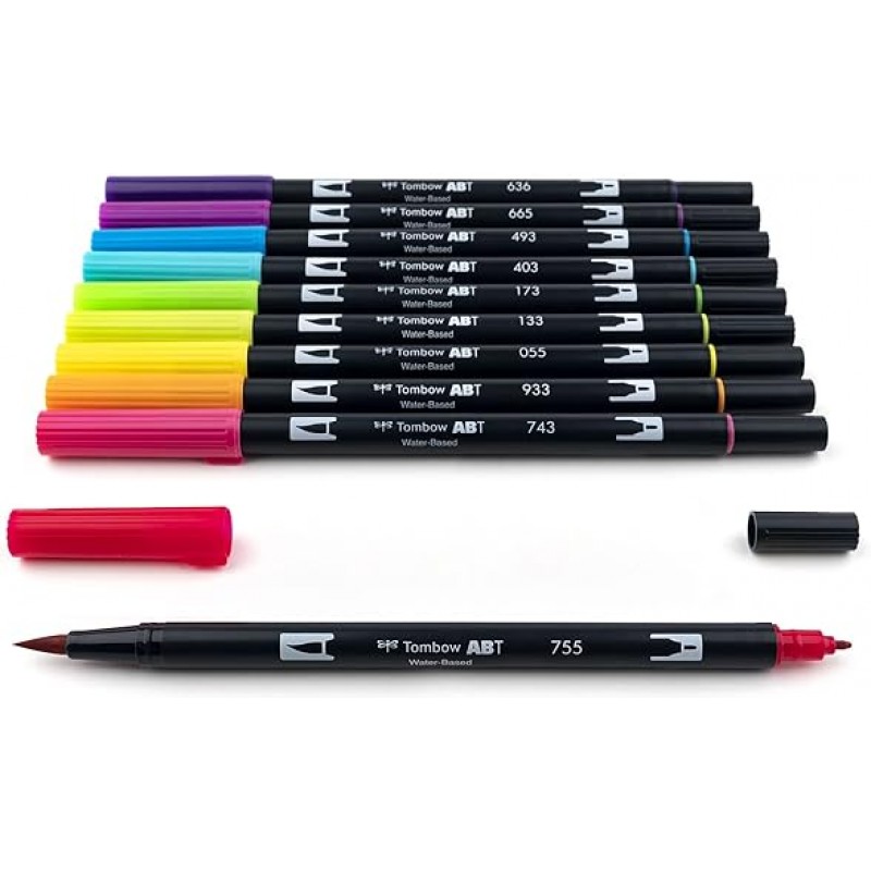 Tombow Dual Brush Pens 10/Pkg – 브라이트(병행수입품)