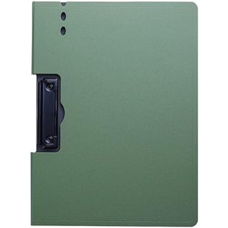 Costowns ct-59 이중 접기 더블 클립 파일, 수평 클립, 바인더, 클립보드, 편리한 펜 슬롯, A4 문서 용지 100개 수납, 360° 접을 수 있음, 두꺼운 PP 재료, 문서 계약 폴더, 사무용품, 채용 선물, 선물(녹색)