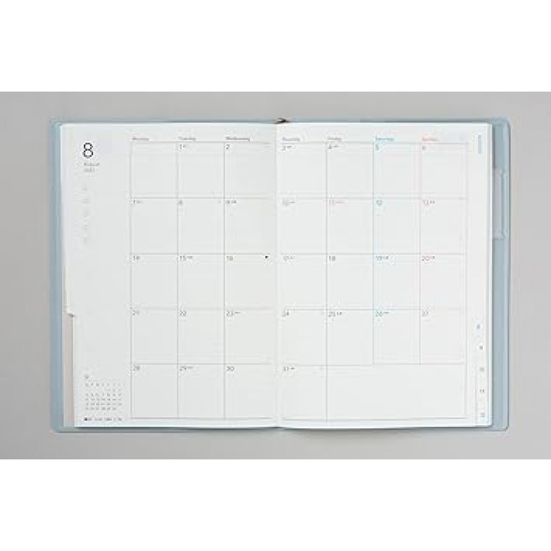 Takahashi torinco 6 No. 571 2023 Weekly Planner, 사이즈 B6, 블루 그레이, 2023년 1월 시작(영어는 보장되지 않음)