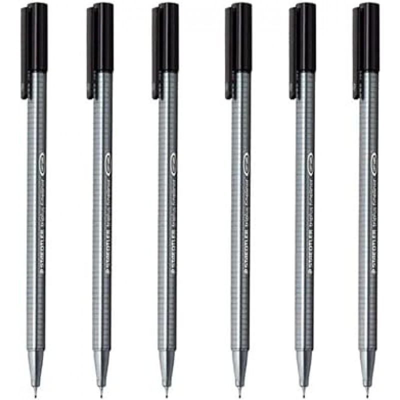 Staedtler Triplus Fineliner 블랙 0.3mm – 6개들이 팩