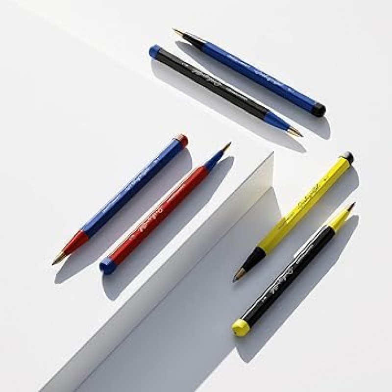 Leuchtturm 366203 유성 볼펜, 0.02인치(0.5mm), Dreffle Bauhaus 로얄 블루 & 레드