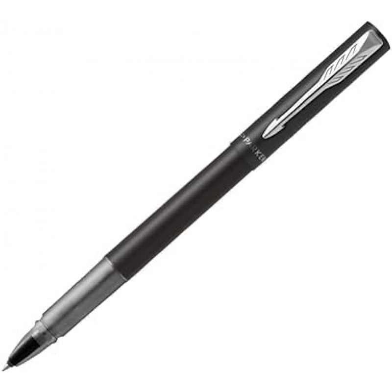 Parker CT 2159779Z 롤러 볼 펜, 벡터, XL, 메탈릭 블랙