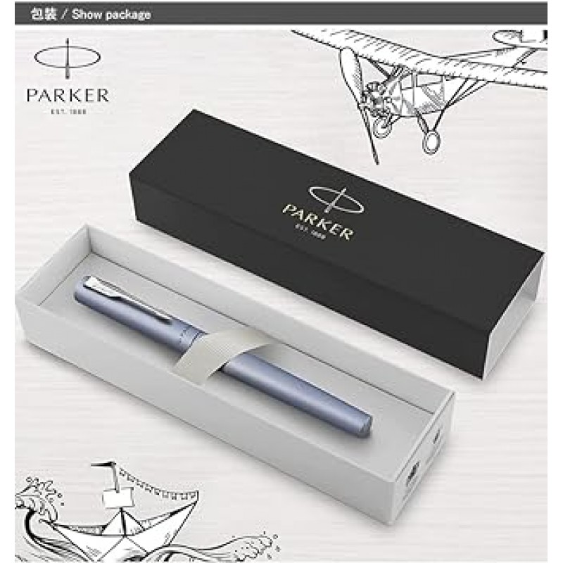 Parker CT 2159779Z 롤러 볼 펜, 벡터, XL, 메탈릭 블랙