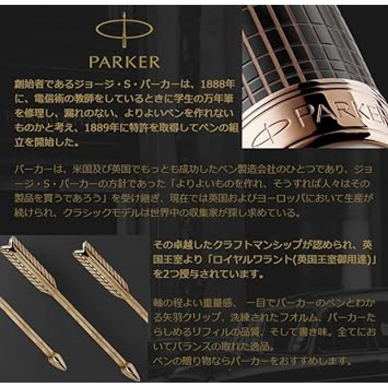 Parker CT 2159779Z 롤러 볼 펜, 벡터, XL, 메탈릭 블랙