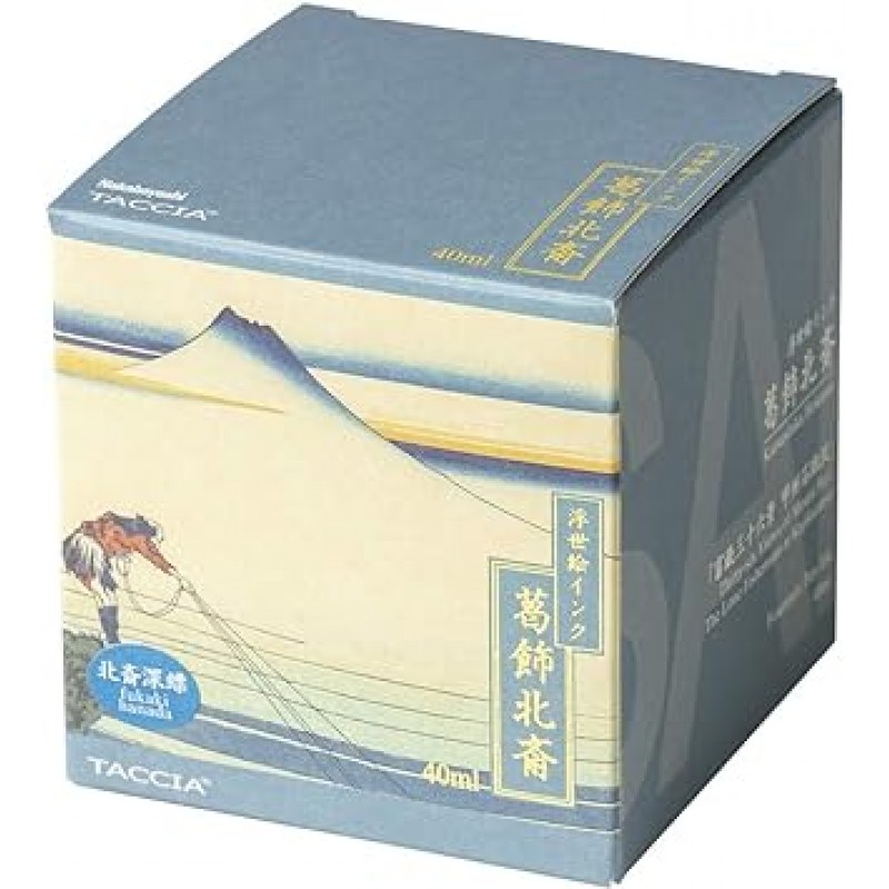 TACCIA TFPI-WD42-4 Fountain Pen Ink, Water-Based Dye, Ukiyo-e Ink, Katsushika Hokusai, Deep