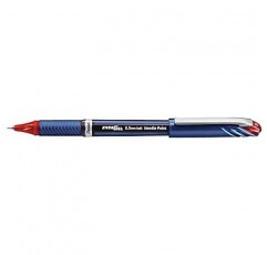 Pentel BLN25-B EnerGel 잉크 볼펜, 빨간색, 0.02인치(0.5mm), 10개