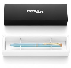 Pentel BLN2005PS-AGG EnerGel 잉크 볼펜, Philography, 파스텔, 파란색, 0.02인치(0.5mm), 선물 상자