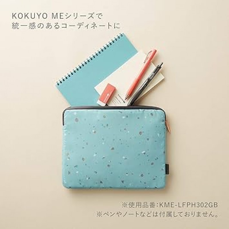 Kokuyo ME KME-LFPH302W 플랫 파우치 A5 사이즈 테라초 화이트