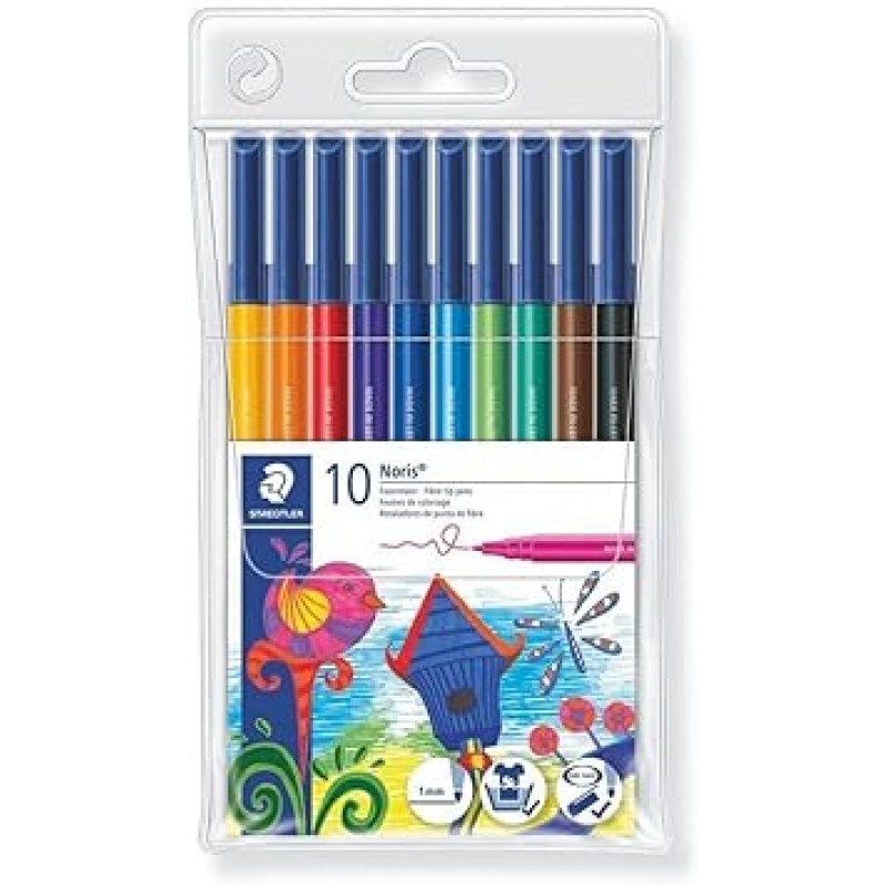 Staedtler 326 WP10 노리스크 클럽 수성 펜, 10색