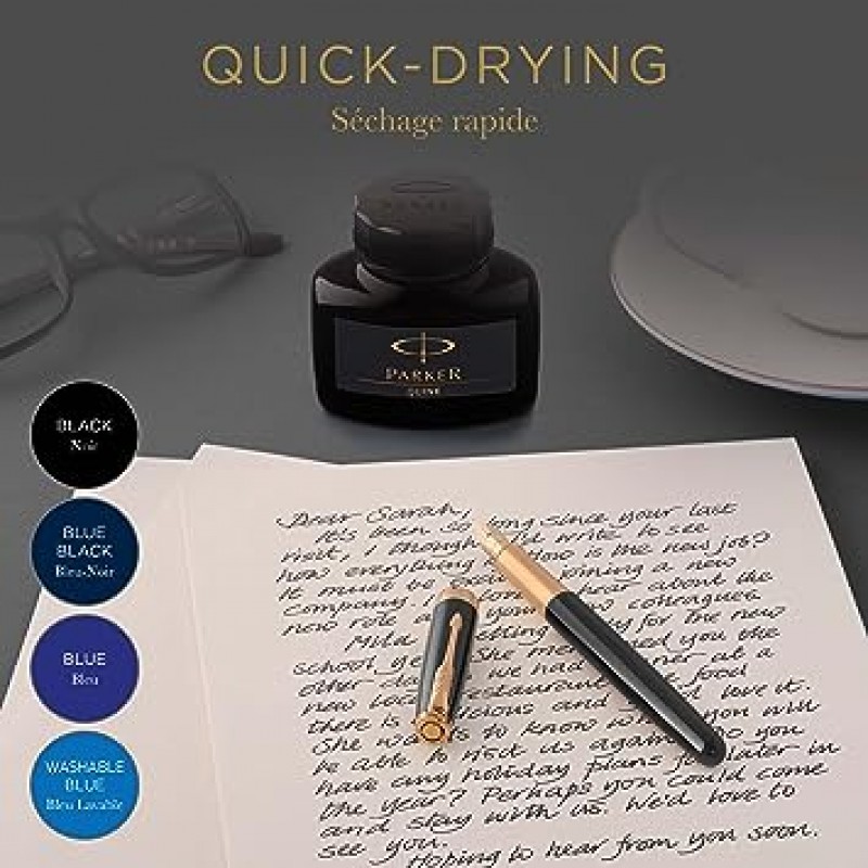 Parker 19 50375 퀸크 병 잉크, 2.0fl oz(57ml), 블랙
