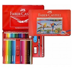 파버카스텔 FABER-CASTELL 수채화 연필, 48색, 레드 캔