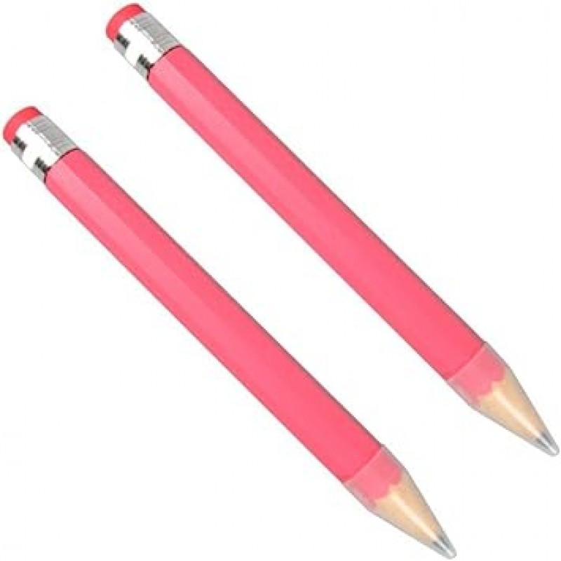 Iplusmile 2pcs 나무 점보 연필 큰 참신 연필 학교 및 홈 소품 디스플레이 연필 장난감 35cm (랜덤 핑크)