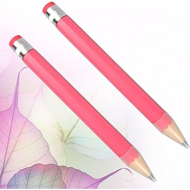 Iplusmile 2pcs 나무 점보 연필 큰 참신 연필 학교 및 홈 소품 디스플레이 연필 장난감 35cm (랜덤 핑크)
