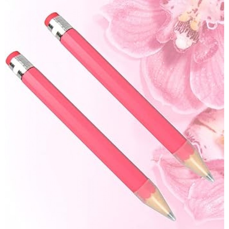 Iplusmile 2pcs 나무 점보 연필 큰 참신 연필 학교 및 홈 소품 디스플레이 연필 장난감 35cm (랜덤 핑크)