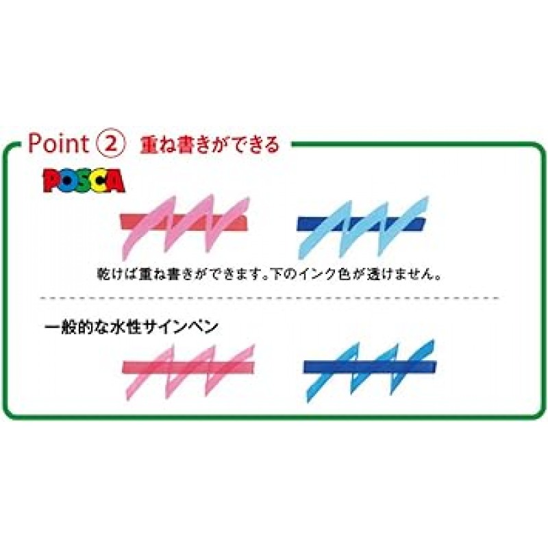 미쓰비시 연필 포스카 PC3M.54 수성 펜, 파인 포인트, 라운드 팁, 라이트 오렌지, 펜 10개