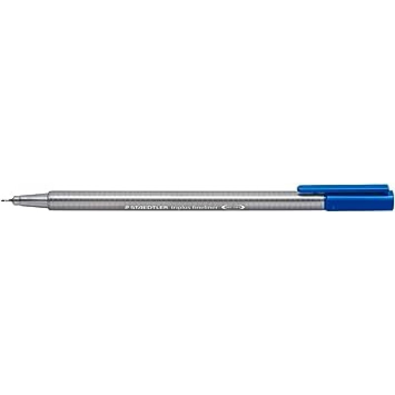 Staedtler 334-3 Triplus Fineliner 미세 필기용 펜, 10개들이 상자(파란색)