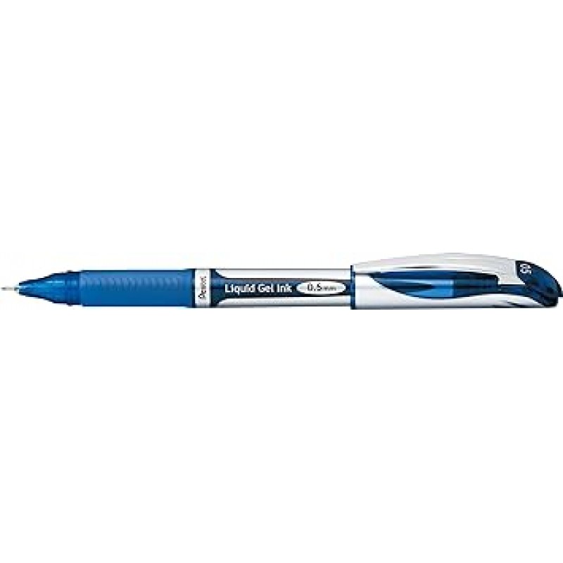 Pentel BLN55-C EnerGel 잉크 볼펜, 0.02인치(0.5cm), 파란색, 10개