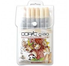 Copic Ciao 6 캐릭터 세트 1 기반 색상 선택