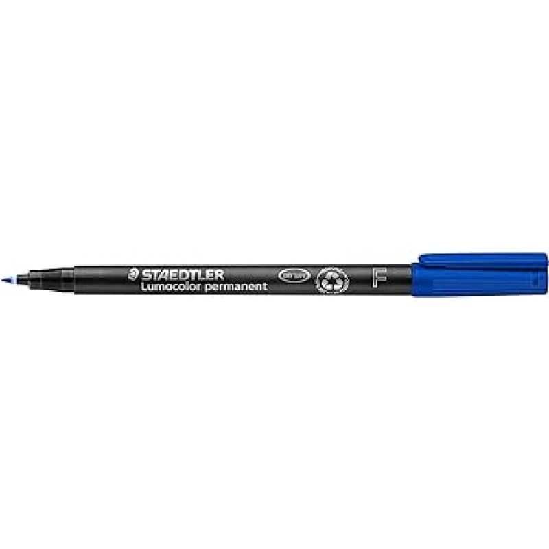 Staedtler 318-3 영구 마커, 루모 컬러, 10개, 파란색