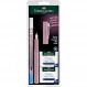 Faber-Castell 202037 Grip 2010 Harmony 만년필 펜촉 M 로즈 그림자 잉크 지우개와 교환용 카트리지 12개 첨부