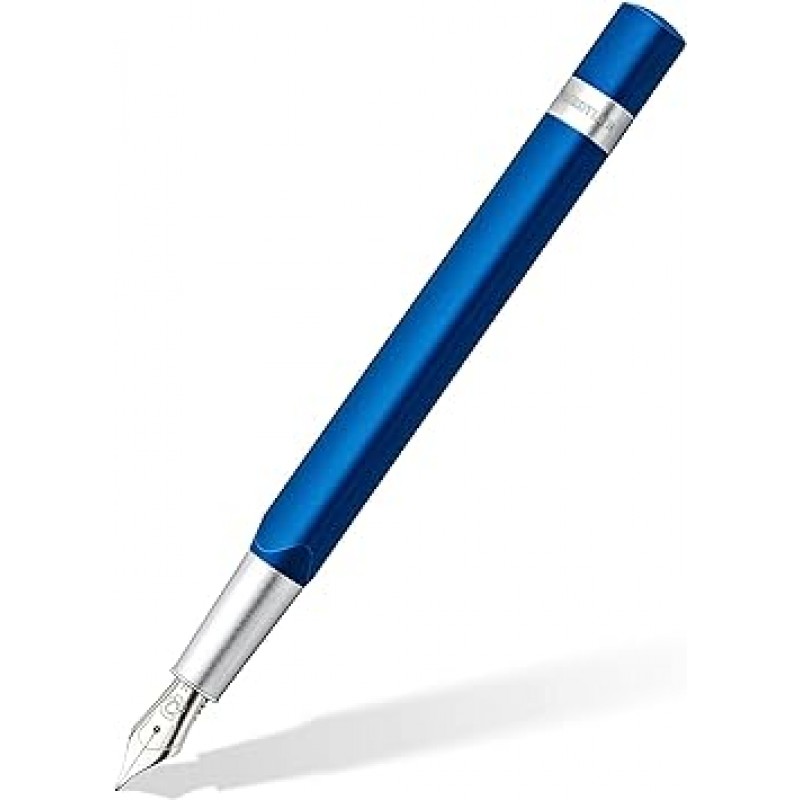 Staedtler 476TRX3M TRX M 만년필, 중간 점, 삼각형 샤프트, 케이스 포함, 파란색
