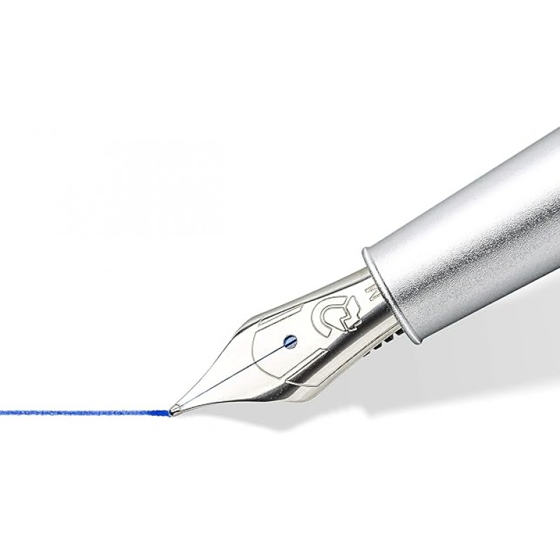 Staedtler 476TRX3M TRX M 만년필, 중간 점, 삼각형 샤프트, 케이스 포함, 파란색