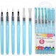 U.S. Art Supply 수성 붓펜 6개 세트 (사이즈 - 01, 02, 03, 04, 07, 10) - 리필 가능, 수채화, 서예, 회화