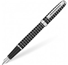 Sheaffer Prelude Black Racker 수평선 각인 미디엄 펜촉 만년필