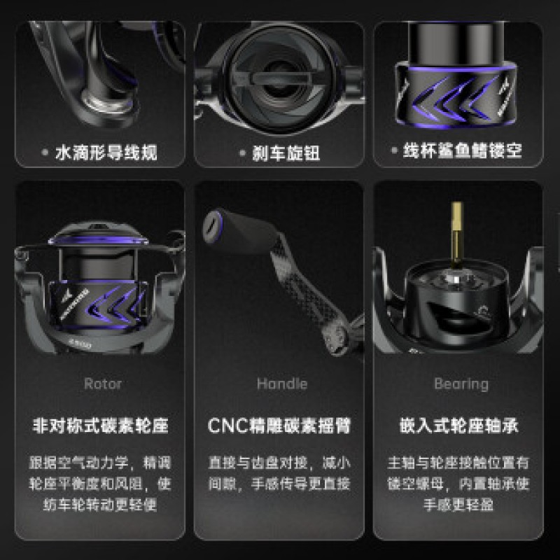 Kastking kastking 거룩한 상어 롱 캐스트 스피닝 휠 루어 낚시 릴 알루미늄 합금 통합 바디 낚시 릴 2500