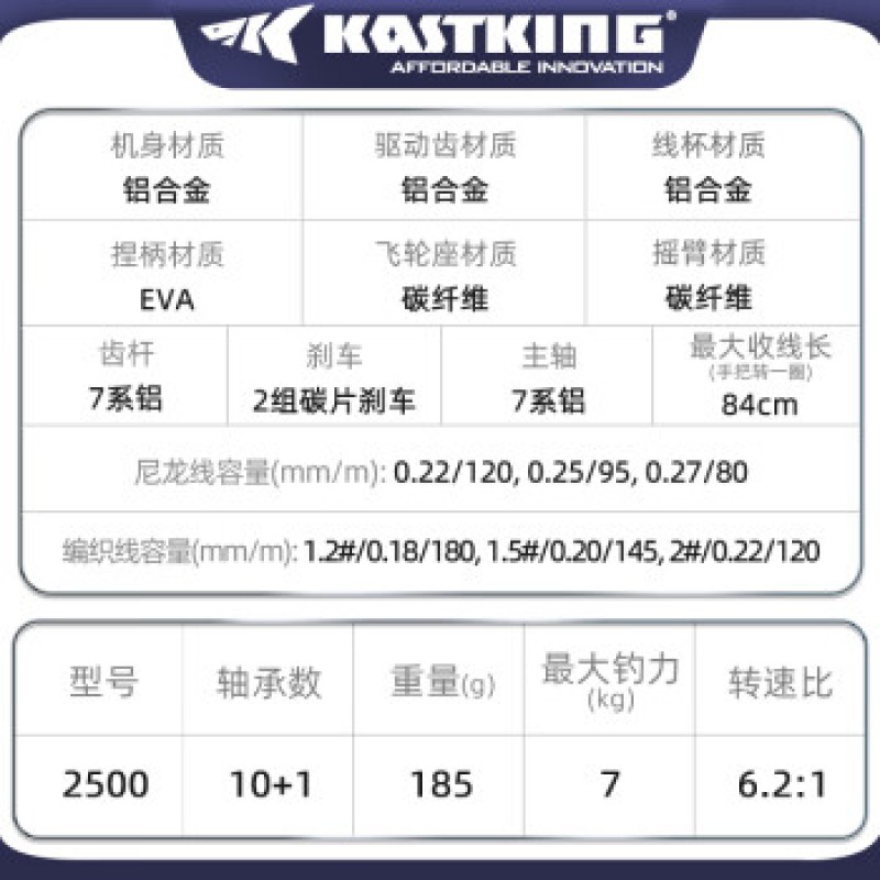 Kastking kastking 거룩한 상어 롱 캐스트 스피닝 휠 루어 낚시 릴 알루미늄 합금 통합 바디 낚시 릴 2500